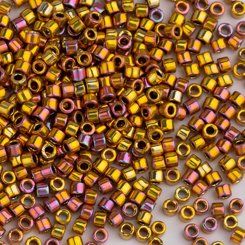 Taidian 24kT Gold Matellic Plated Iris Miyuki delica beads 11/0 For Beading 1.6mm 5g/bag DB501 About 1000 pieces
Taidian 24kT Gold Matellic Plated Iris Miyuki delica beads 11/0 For Beading 1.6mm 5g/bag DB501 About 1000 pieces