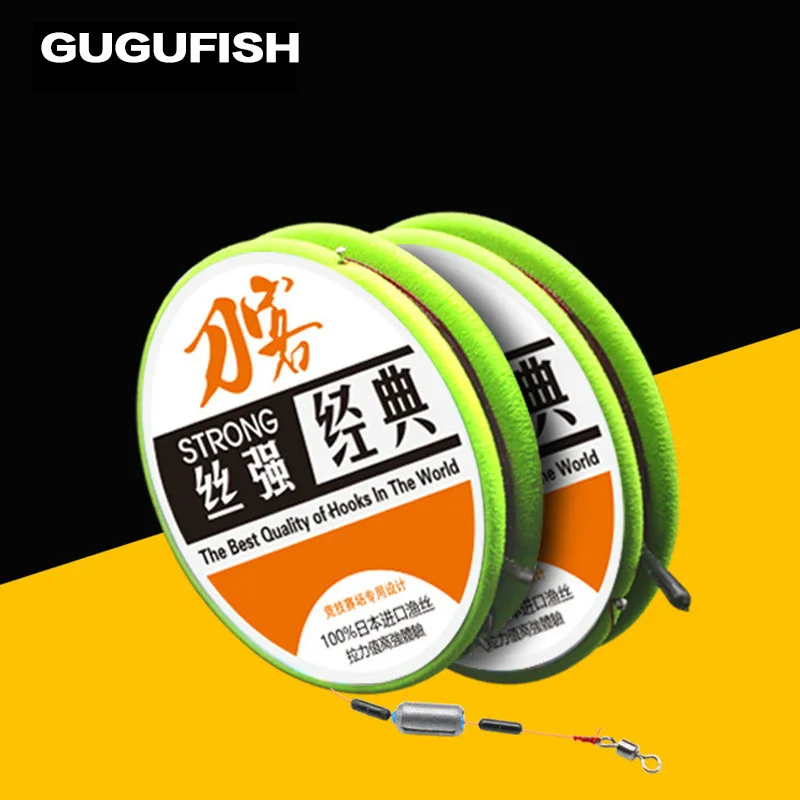 GUGUFISH 1pcs/lot High Quality Nylon Fishing line Fishing Rope Effort Carp Finshing Sets Main Fishing line Group Hooks & Fishing
GUGUFISH 1pcs/lot High Quality Nylon Fishing line Fishing Rope Effort Carp Finshing Sets Main Fishing line Group Hooks & Fishing