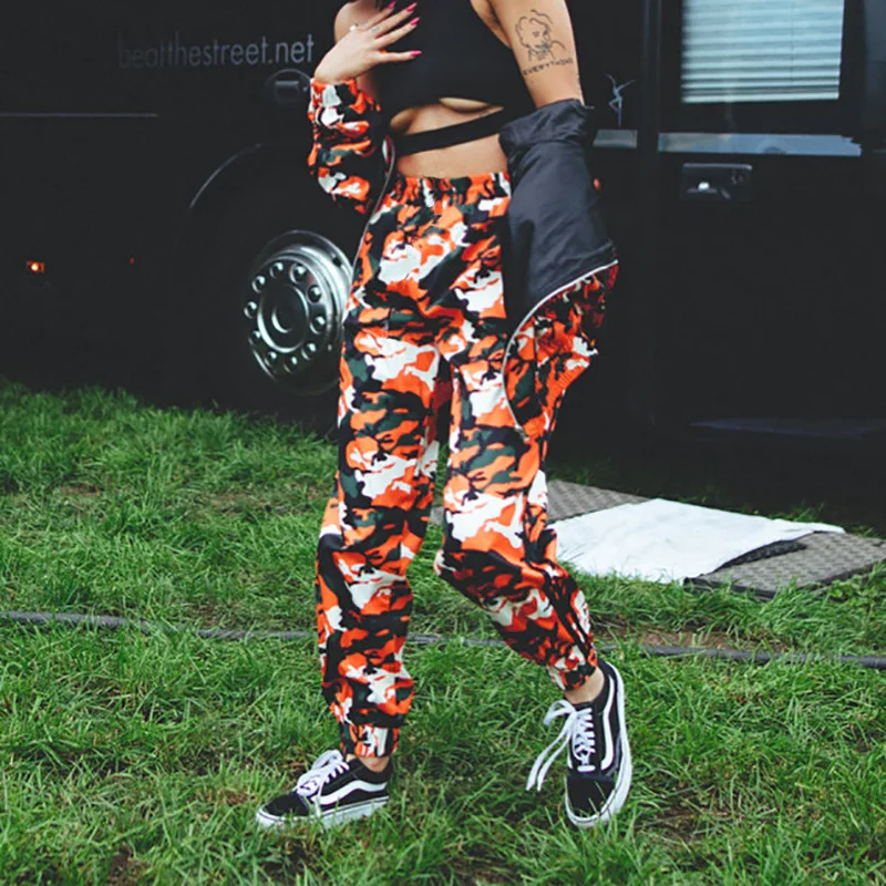 Camouflage Ribbon Casual Pencil Pants Women Mid Waist Loose Trousers Femme Streetwear Pantalon 2019 New Autumn 
Camouflage Ribbon Casual Pencil Pants Women Mid Waist Loose Trousers Femme Streetwear Pantalon 2019 New Autumn