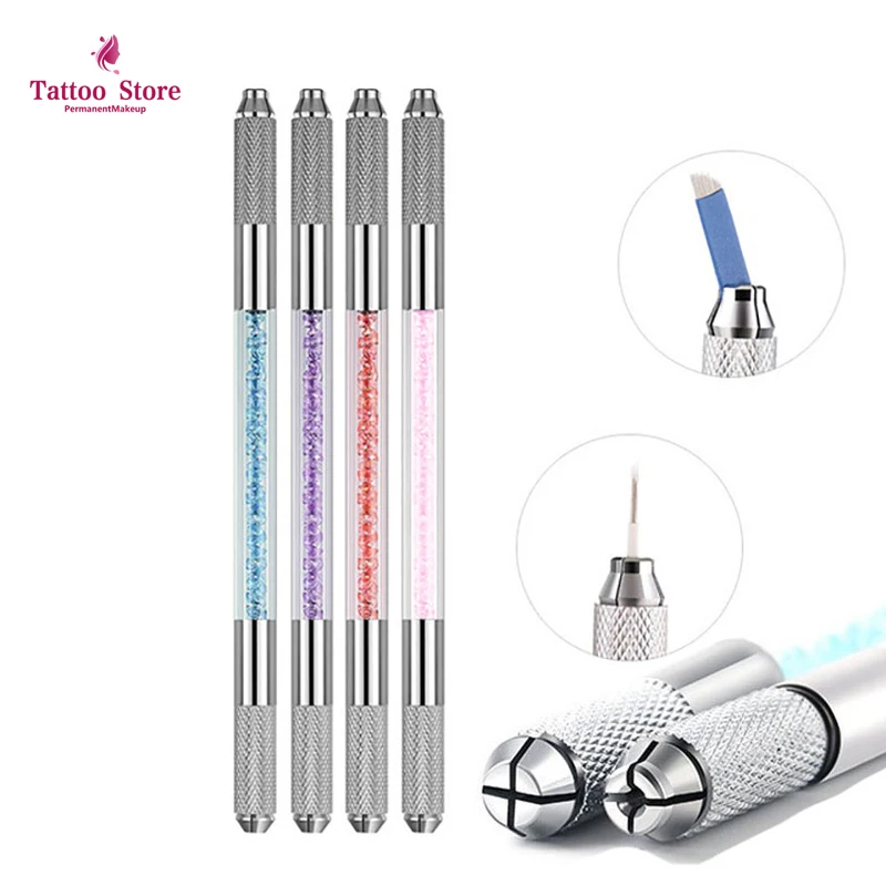 New Manual Double Head Crystal Acrylic Tattoo Pen Microblading Pen Permanent Makeup Eyebrow Hand Tools White Pink Purple Blue
New Manual Double Head Crystal Acrylic Tattoo Pen Microblading Pen Permanent Makeup Eyebrow Hand Tools White Pink Purple Blue
