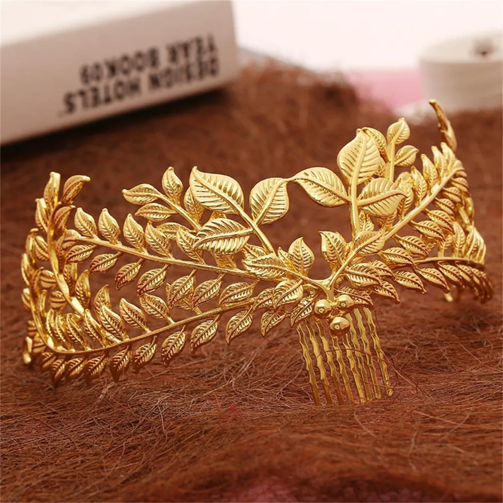 Design bridal hair jewelry vintage hair comb gold leaves crown leaf wedding accessories women headpiece
Design bridal hair jewelry vintage hair comb gold leaves crown leaf wedding accessories women headpiece