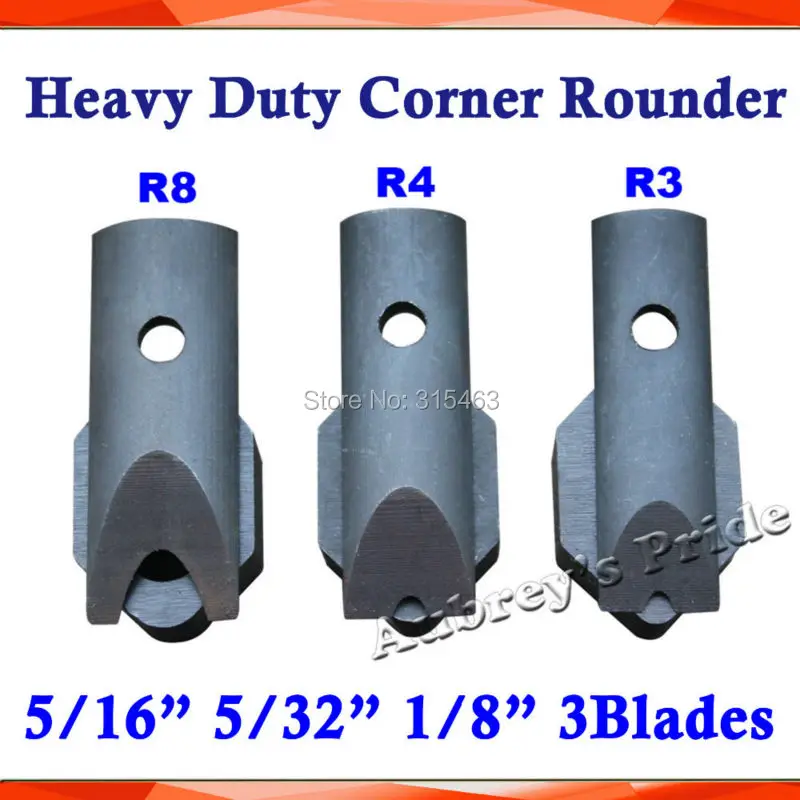 R3(1/8") R4(5/32") R8(5/16") 3 Die Blades for Heavy Duty All Steel Corner Rounder Punch Cutter
R3(1/8") R4(5/32") R8(5/16") 3 Die Blades for Heavy Duty All Steel Corner Rounder Punch Cutter