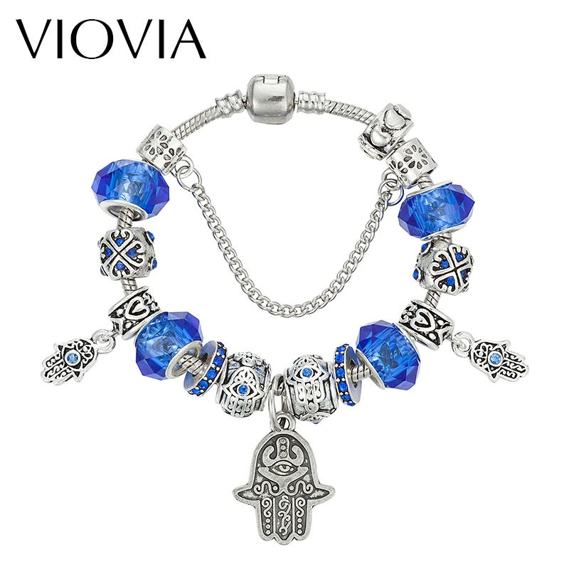 VIOVIA Fashion Blue Hand Charm Bracelets For Women Crystal Beads Evil Eye Bracelets & Bangles Pulseras Jewelry B16150
VIOVIA Fashion Blue Hand Charm Bracelets For Women Crystal Beads Evil Eye Bracelets & Bangles Pulseras Jewelry B16150
