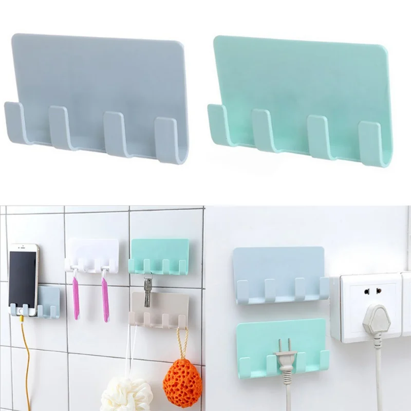 Household Paste-style 4 Hooks Mobile Phone Charging Bracket Holder For Bathroom Kitchen Bedroom Multifunction Storage Racks
Household Paste-style 4 Hooks Mobile Phone Charging Bracket Holder For Bathroom Kitchen Bedroom Multifunction Storage Racks