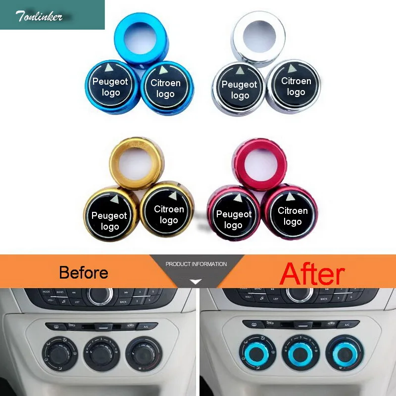 Tonlinker 3 Pcs DIY Car Style Aluminum Alloy Air Conditioning Knobs Circle Cover Case for Peugeot 301/Citroen 2014 Accessories
Tonlinker 3 Pcs DIY Car Style Aluminum Alloy Air Conditioning Knobs Circle Cover Case for Peugeot 301/Citroen 2014 Accessories