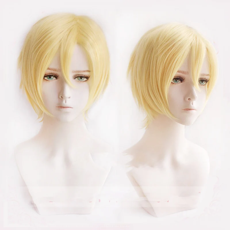 

Anime BANANA FISH Ash Lynx Wigs Aslan Jade Callenreese Heat Resistant Cosplay Wig Role Playing Hair +Wig