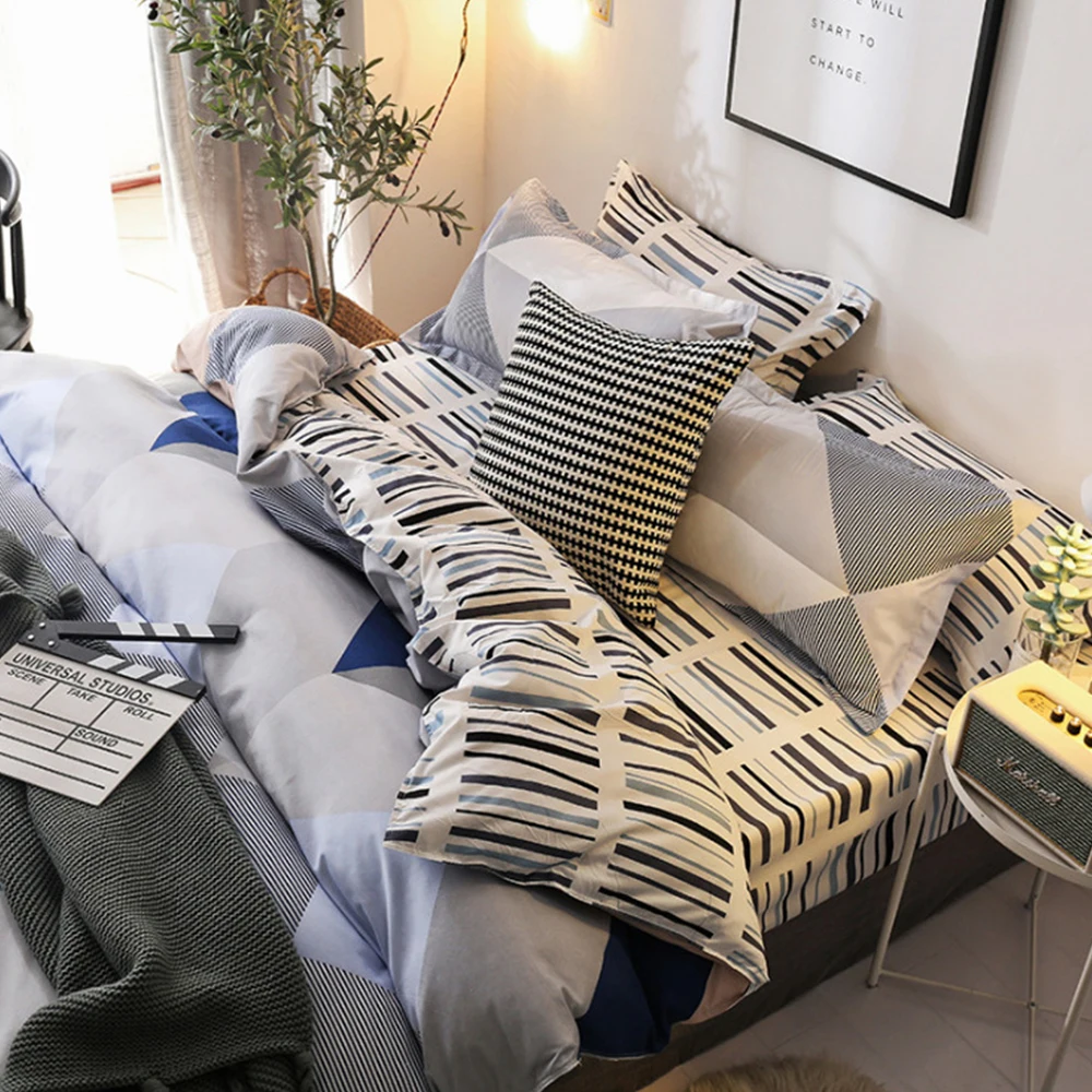 Fashion Duvet Cover Set Bedding Set Simple Style Home Textile 3/4pcs Pillowcase Mattress Quilt Cover Boy Kid Teen Girl Bedroom
Fashion Duvet Cover Set Bedding Set Simple Style Home Textile 3/4pcs Pillowcase Mattress Quilt Cover Boy Kid Teen Girl Bedroom