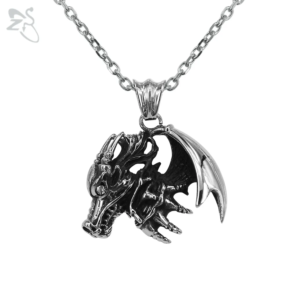 Dragon Head Necklaces&Pendants Claw Wings With Metal 316 Stainless Steel Chain Statement Vintage Collier Brave For Mens Women
Dragon Head Necklaces&Pendants Claw Wings With Metal 316 Stainless Steel Chain Statement Vintage Collier Brave For Mens Women