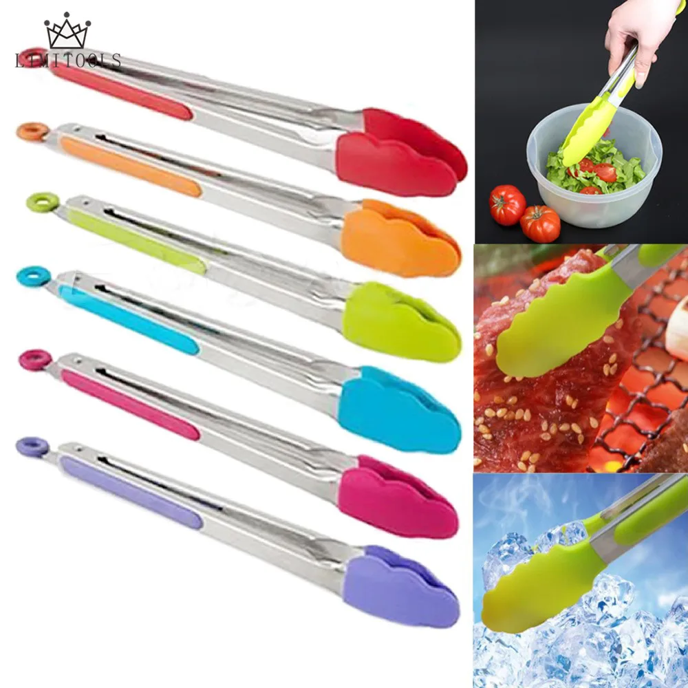 LIMITOOLS Hot Sale Stainless steel Plastic BBQ Tongs Clip Salad Bread Serving Tongs Kitchen Tools Wholesale Random color 1Pcs
LIMITOOLS Hot Sale Stainless steel Plastic BBQ Tongs Clip Salad Bread Serving Tongs Kitchen Tools Wholesale Random color 1Pcs