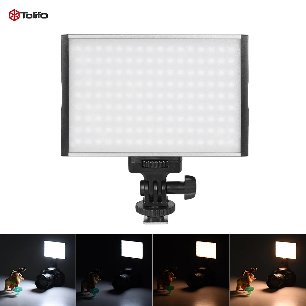 

Tolifo PT-15B Ultra-thin Photography LED Light High Power On-camera Video Studio Fill-in Light for Canon Nikon Sony DSLR Camera