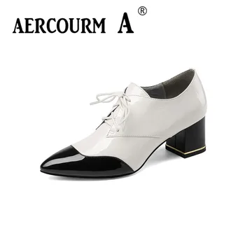 Aercourm A 2019 Women Cow Patent Leather Dress Shoes Lady Mixed Colors Shoes Square Heel Women Round Toe Pumps Black Blue Shoes
Aercourm A 2019 Women Cow Patent Leather Dress Shoes Lady Mixed Colors Shoes Square Heel Women Round Toe Pumps Black Blue Shoes