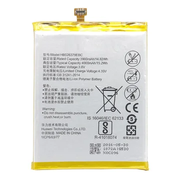 Replacement Phone Battery HB526379EBC For Huawei Enjoy 5 TIT-AL00 CL10 Honor 4C Pro / Y6 PRO 4000mAh
Replacement Phone Battery HB526379EBC For Huawei Enjoy 5 TIT-AL00 CL10 Honor 4C Pro / Y6 PRO 4000mAh