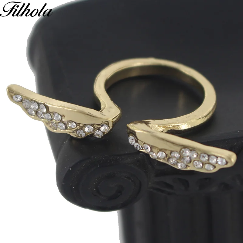 Shiny Crystal Angel Wings Ring Adjustable Finger Rings Jewelry for Women anillos mujer Bronze Gold Silver Color Wedding Gift New
Shiny Crystal Angel Wings Ring Adjustable Finger Rings Jewelry for Women anillos mujer Bronze Gold Silver Color Wedding Gift New