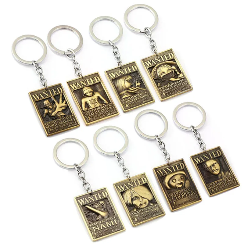Anime ONE PIECE Wanted keychain Japan dog tag Figure Keyring Monkey D. Luffy Zoro Nami Robin Pendant Thanos Thor Key Chains
Anime ONE PIECE Wanted keychain Japan dog tag Figure Keyring Monkey D. Luffy Zoro Nami Robin Pendant Thanos Thor Key Chains