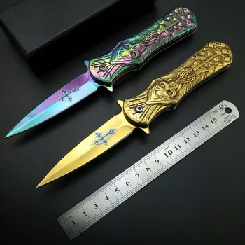 Best Cross Printing Blade Death Skulls Engrave Outdoor Tactical Knife Solid Handle Camping Hunting Survival Tools EDC Cool Gift
Best Cross Printing Blade Death Skulls Engrave Outdoor Tactical Knife Solid Handle Camping Hunting Survival Tools EDC Cool Gift