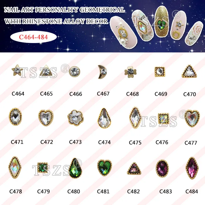 10pcs /lot Alloy Personality Geometric Pattern with rhinestone Nail Art Decoration
10pcs /lot Alloy Personality Geometric Pattern with rhinestone Nail Art Decoration