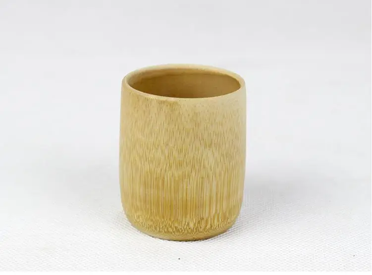 

Handmade Natural Bamboo Tea Cup Japanese Style Beer Milk Cups With Handle Green Eco-friendly Travel Crafts SN1258