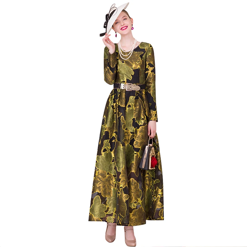 Luxury Vintage Jacquard O-Neck Spring Autumn Long Dress Evening Formal Dress Muslim Women Party Night Maxi Long Dresses 8080
Luxury Vintage Jacquard O-Neck Spring Autumn Long Dress Evening Formal Dress Muslim Women Party Night Maxi Long Dresses 8080