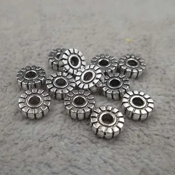 100pcs/lot Wholesale Tibetan Silver Wheel Spacer Beads 6x2mm Metal Sunflower Ornament Charms Beads Handmade Jewelry Making
100pcs/lot Wholesale Tibetan Silver Wheel Spacer Beads 6x2mm Metal Sunflower Ornament Charms Beads Handmade Jewelry Making