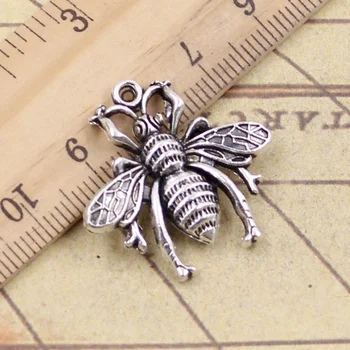 6pcs/lot Charms Honeybee Bee Hornet Honey 26x25mm Antique Silver Color Pendants Making DIY Handmade Tibetan Finding Jewelry
6pcs/lot Charms Honeybee Bee Hornet Honey 26x25mm Antique Silver Color Pendants Making DIY Handmade Tibetan Finding Jewelry