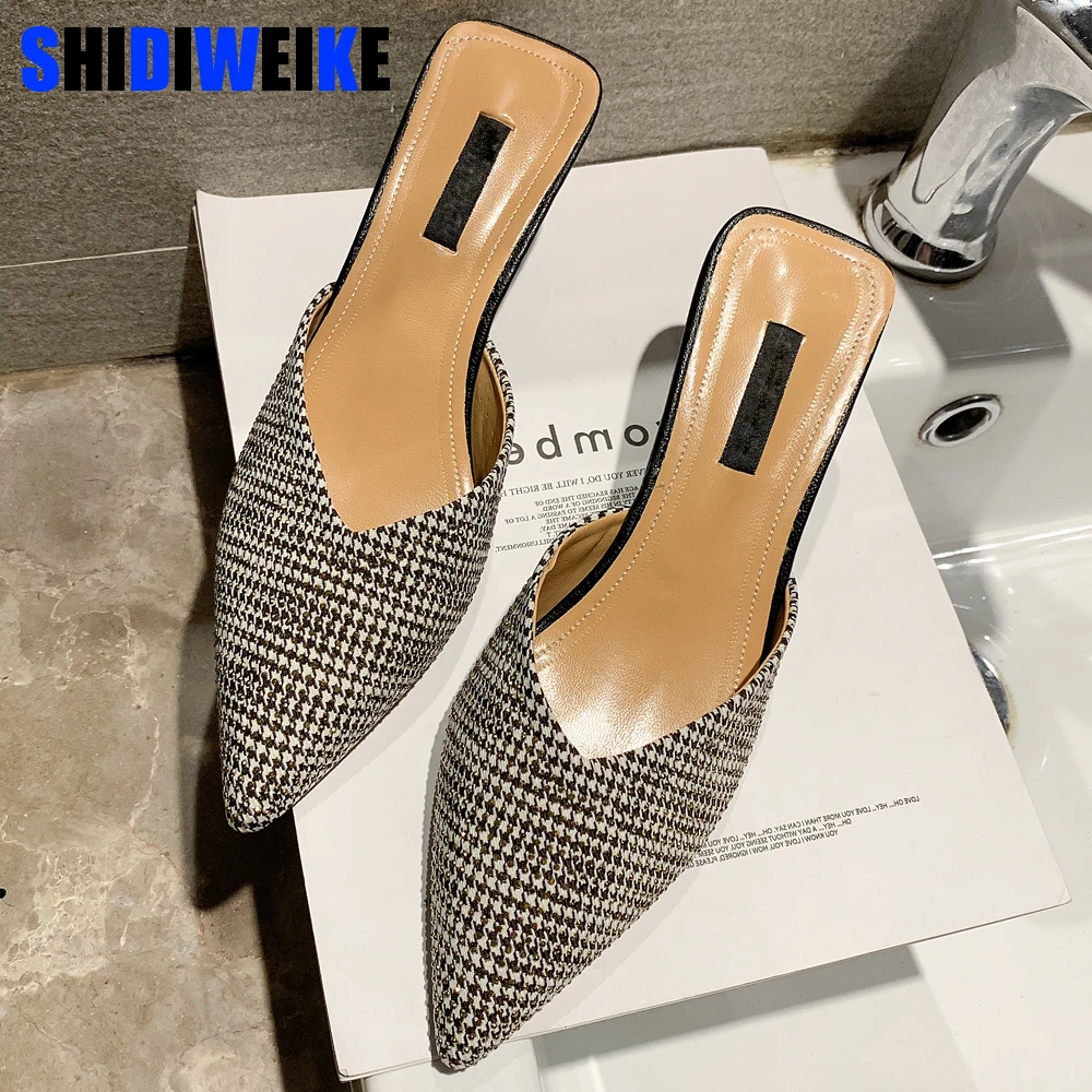 2019 Houndstooth Strange Style Women Mules Pointed Toe High Heel Women Pumps Elegant Women Office Shoes g222
2019 Houndstooth Strange Style Women Mules Pointed Toe High Heel Women Pumps Elegant Women Office Shoes g222