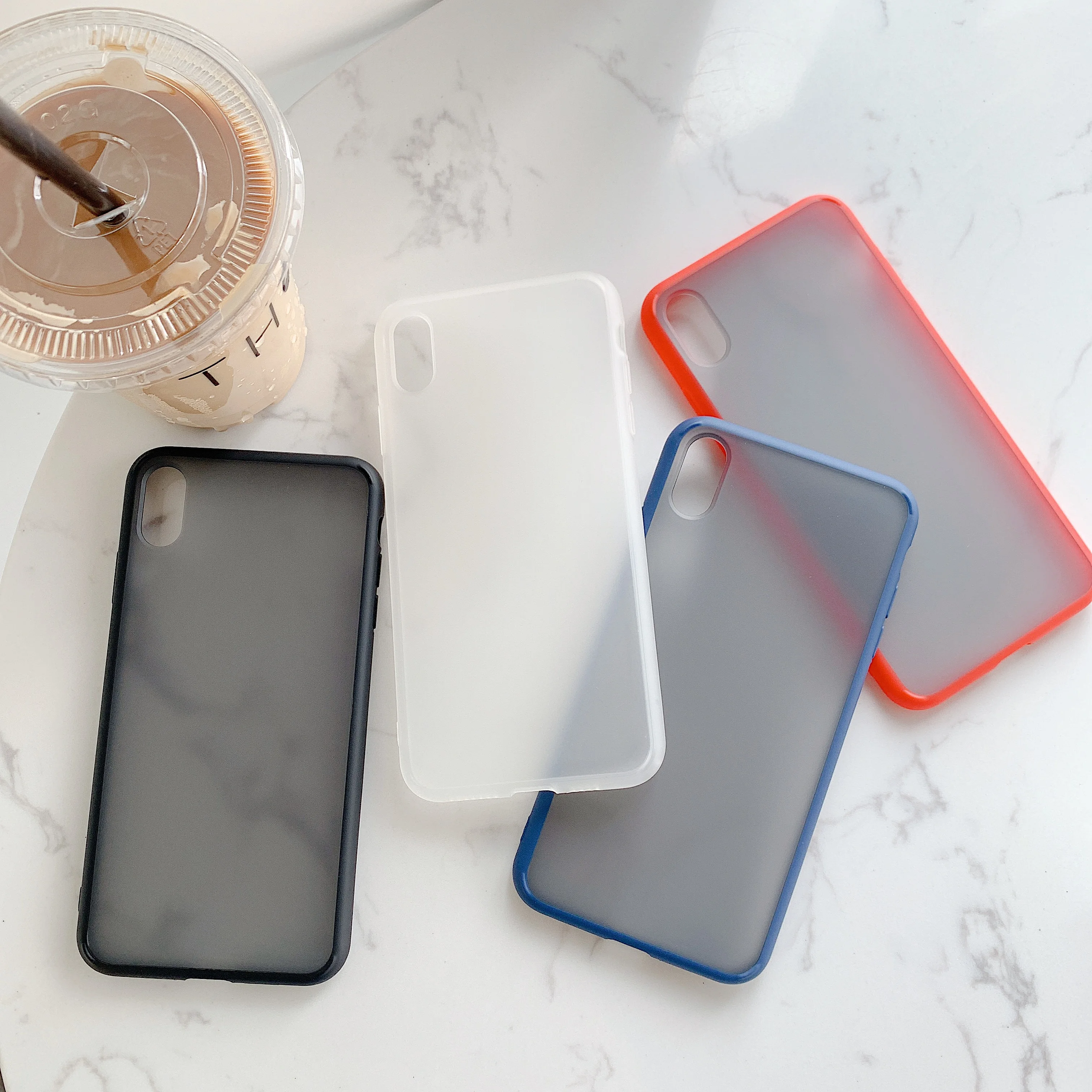 Hard PC Silicone Matte Phone Case For iPhone XS Max XR X Color Shockproof Translucent Back Cover for iPhone 7 8 Plus Coque Funda
Hard PC Silicone Matte Phone Case For iPhone XS Max XR X Color Shockproof Translucent Back Cover for iPhone 7 8 Plus Coque Funda