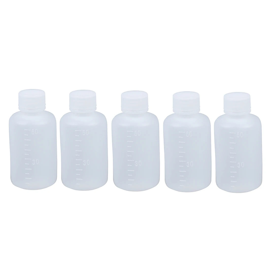 Фото 5 шт. пластиковые бутылки для химических веществ в форме цилиндра 60 мл |