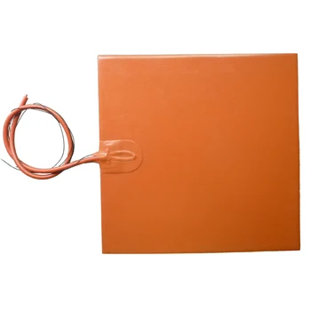 JSEX Silicone Heater Pad 400 X 400 mm 220v 500w 3D printer Bed siicone heating pad w/Screw.Adhesive Backing & sensor