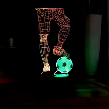 

LED Night Light Football Sport RGB Mixed Dual 7 color Flashing 3D Illusion Lamp Boy Toy Room decor Kids Birthday Christmas Gift