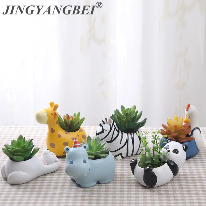 6Design Modern Cartoon Succulent Planter Pot Resin Creative Handicraft Animals Kawaii Shape Desktop Decoration Flower Pots
6Design Modern Cartoon Succulent Planter Pot Resin Creative Handicraft Animals Kawaii Shape Desktop Decoration Flower Pots