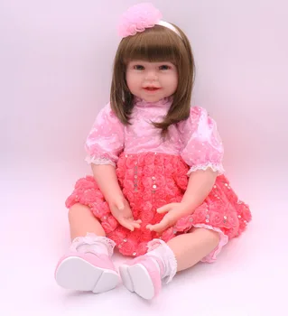 61 cm happy girls 24 inches Vinyl Reborn Baby Dolls Realistic Toys Dolls mini boneca doll silicone reborn complete free shipping
61 cm happy girls 24 inches Vinyl Reborn Baby Dolls Realistic Toys Dolls mini boneca doll silicone reborn complete free shipping