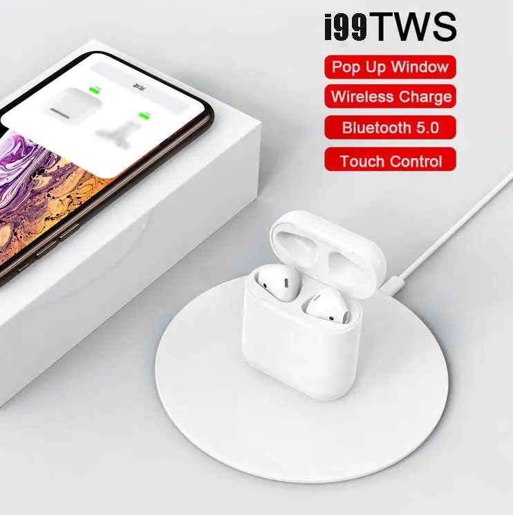 BEESCLOVER i99 TWS Bluetooth 5.0 1:1 Earphones Mini Earbuds for iOS touch control Earphones Hifi sound Wireless charging r25
BEESCLOVER i99 TWS Bluetooth 5.0 1:1 Earphones Mini Earbuds for iOS touch control Earphones Hifi sound Wireless charging r25