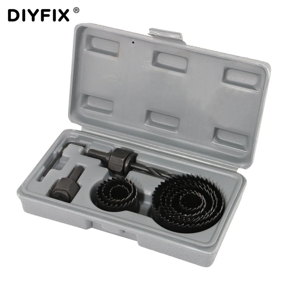 DIYFIX 11Pcs Drill Bits Hole Saw Cutting Set Cutter Hole Saw Wood Metal Cutter Opener Circular Round Case 3/4"-2 1/2" DIY Tools
DIYFIX 11Pcs Drill Bits Hole Saw Cutting Set Cutter Hole Saw Wood Metal Cutter Opener Circular Round Case 3/4"-2 1/2" DIY Tools