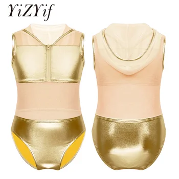 YiZYiF Shiny Metallic Hoodie Ballet Leotard For Girls Mesh Patchwork Zipper Closure Gymnastics Leotard Ballet Dancewear Jumpsuit
YiZYiF Shiny Metallic Hoodie Ballet Leotard For Girls Mesh Patchwork Zipper Closure Gymnastics Leotard Ballet Dancewear Jumpsuit