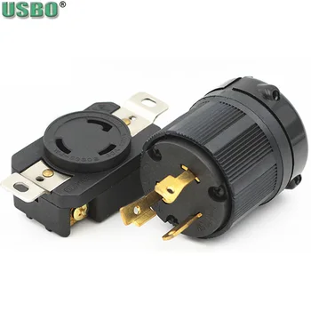 America UL NEMA L5-30P L5-30R US 30A wired industry Assembled connector Tripolar male female Receptacle Selfocked plug socket
America UL NEMA L5-30P L5-30R US 30A wired industry Assembled connector Tripolar male female Receptacle Selfocked plug socket