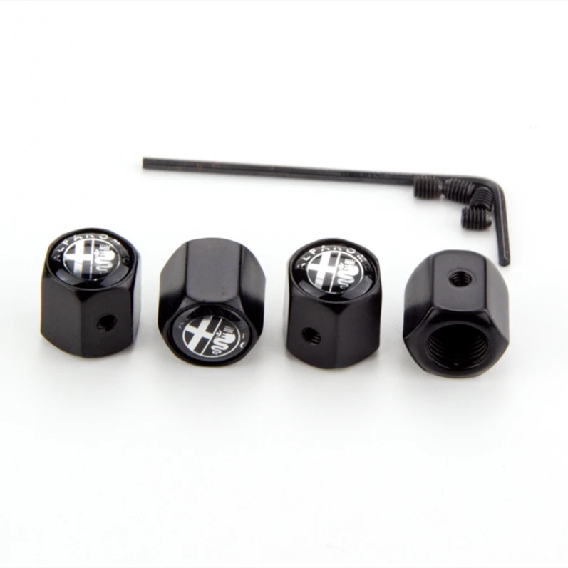 Carbon Fiber Car Tire Air Valve Caps Stem Cover For BMW Emblem Decoration B
