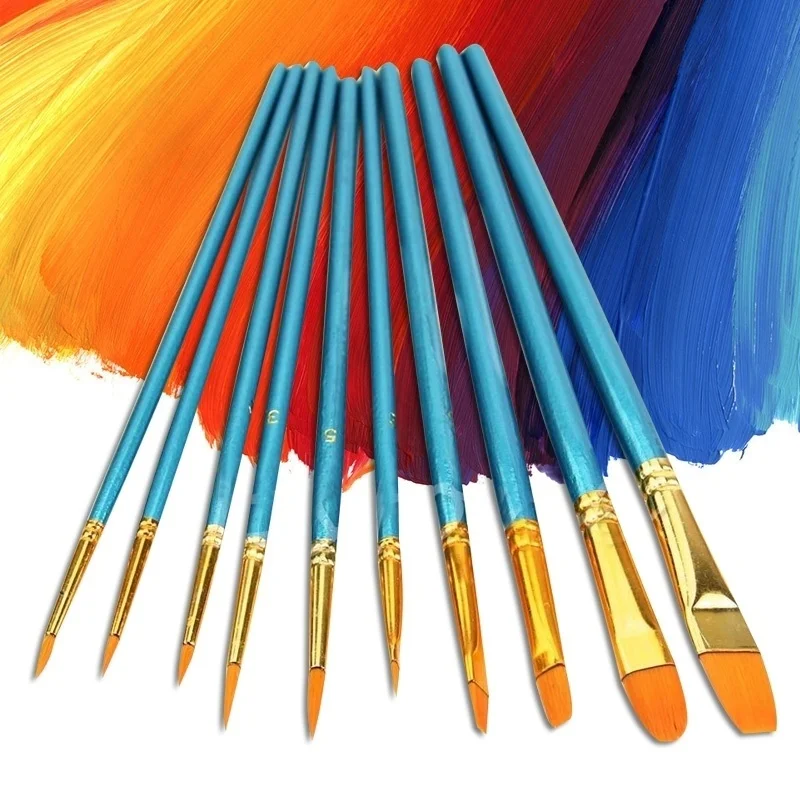 10pcs Wooden Handle Watercolor Paint Brush Pen Set For Learning Diy Oil Acrylic Painting Art Paint Brushes Supplies
10pcs Wooden Handle Watercolor Paint Brush Pen Set For Learning Diy Oil Acrylic Painting Art Paint Brushes Supplies