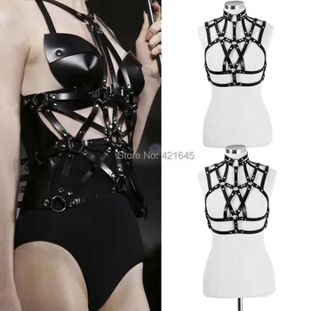 Wome Sexy Harajuku Leather Punk Harness Hot Bra Cage Body Bondage Top Chest Studded Sculpting waist Belt Topology
Wome Sexy Harajuku Leather Punk Harness Hot Bra Cage Body Bondage Top Chest Studded Sculpting waist Belt Topology
