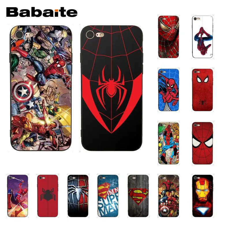 Babaite Marvel Comics SpiderMan Captain America Shield Phone Case for iphone 11 Pro 11Pro Max 8 7 6 6S Plus 5S SE XR X XS MAX
Babaite Marvel Comics SpiderMan Captain America Shield Phone Case for iphone 11 Pro 11Pro Max 8 7 6 6S Plus 5S SE XR X XS MAX