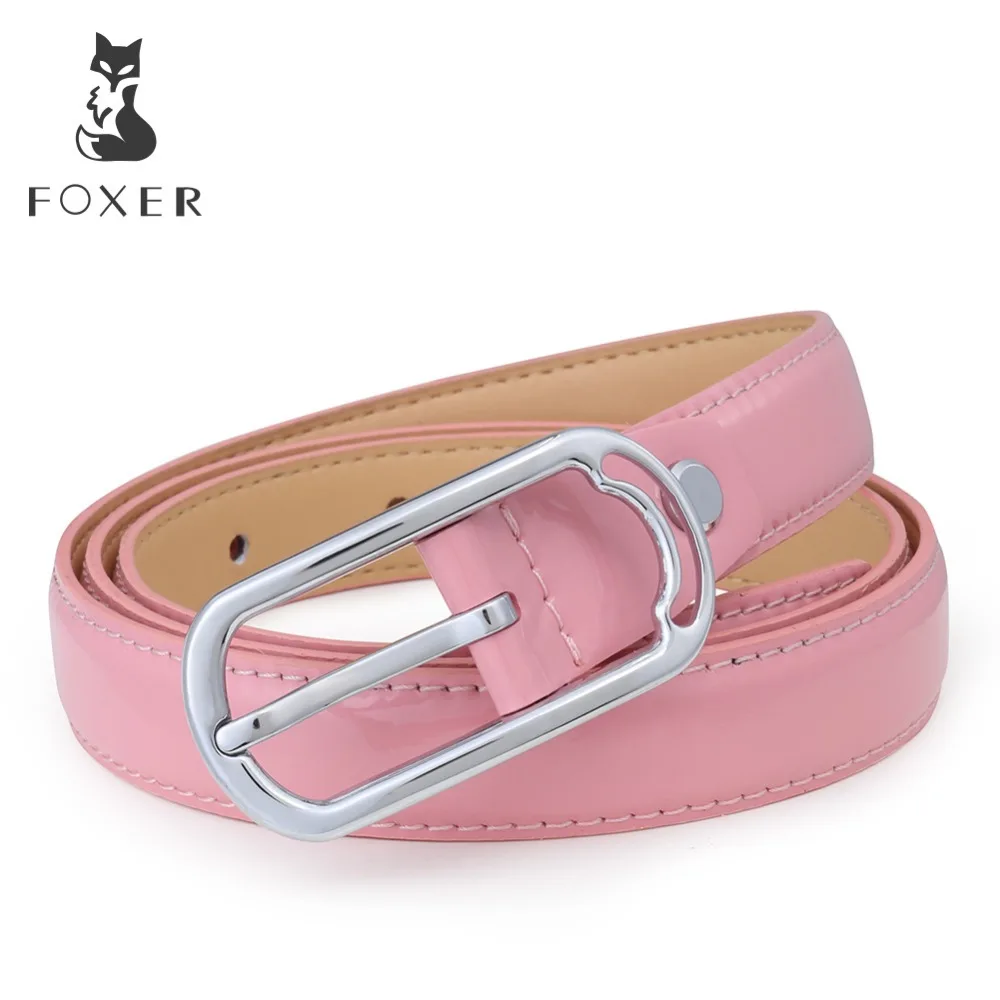FOXER Women Leather Belt Metal Sliver Buckle Adjustable Length Lady Waistband High Quality Female Belts
FOXER Women Leather Belt Metal Sliver Buckle Adjustable Length Lady Waistband High Quality Female Belts