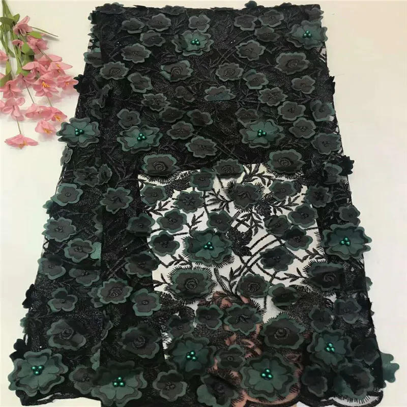 HFX Latest Nigerian Net Laces Dark Green/Black Beaded Embroidered Tulle Fabric High Quality African French 3d Lace X1231-1
HFX Latest Nigerian Net Laces Dark Green/Black Beaded Embroidered Tulle Fabric High Quality African French 3d Lace X1231-1