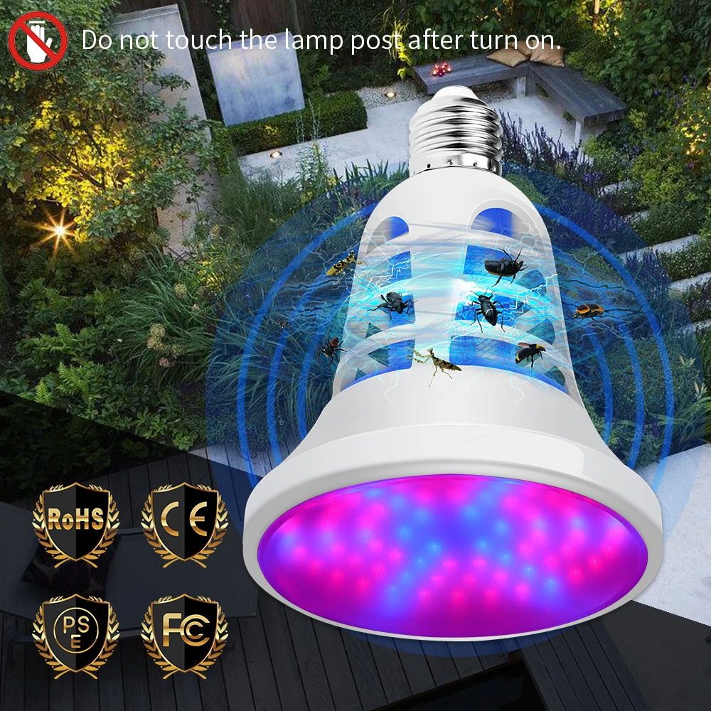 CanLing E27 LED 220V Plant Grow Light Indoor 110V Pest Control Lamp Led 8W Mosquito Lure Trap Lamp for Seeds Flower Outdoor 5V 
CanLing E27 LED 220V Plant Grow Light Indoor 110V Pest Control Lamp Led 8W Mosquito Lure Trap Lamp for Seeds Flower Outdoor 5V