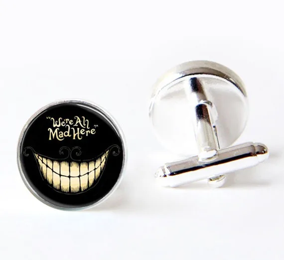 2017 New We're All Mad Here Cufflinks Glass Cuff Links Alice In Wonderland Cufflink Gift For Men Trendy Round Cuffs
2017 New We're All Mad Here Cufflinks Glass Cuff Links Alice In Wonderland Cufflink Gift For Men Trendy Round Cuffs