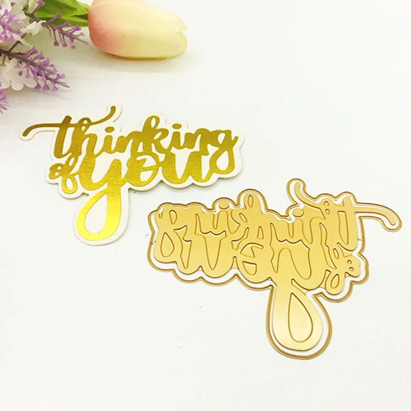 HamyHo Thinking of you Hot Foil Plate Metal Cutting Dies for Scrapbooking DIY Photo Album Embossing Die Cuts Hot Stamping Foil
HamyHo Thinking of you Hot Foil Plate Metal Cutting Dies for Scrapbooking DIY Photo Album Embossing Die Cuts Hot Stamping Foil