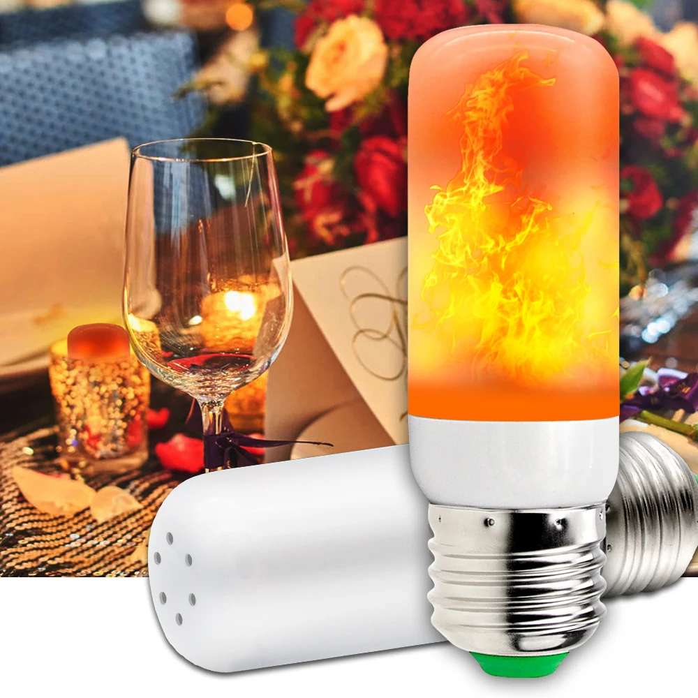 220V Flame Effect Led Corn Light E27 Led Candle Lamp Simulation Fire Burning 3W fairy lights vintage Home Decor Holiday Lighting
220V Flame Effect Led Corn Light E27 Led Candle Lamp Simulation Fire Burning 3W fairy lights vintage Home Decor Holiday Lighting