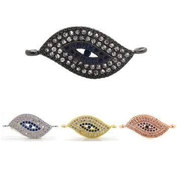 Fashion 10mm*24mm Zircon Evil Eye Connector Bright Sparkly Silver Color Bead Making Bracelets Jewelry Findings
Fashion 10mm*24mm Zircon Evil Eye Connector Bright Sparkly Silver Color Bead Making Bracelets Jewelry Findings