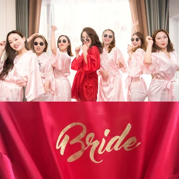 Letter "Bride" "Bridesmaid" Wedding Robes Rayon Women Sleepwear Summer Sexy Nightgown Kimono Bathrobe Mini Sleep Dress S-XXL
Letter "Bride" "Bridesmaid" Wedding Robes Rayon Women Sleepwear Summer Sexy Nightgown Kimono Bathrobe Mini Sleep Dress S-XXL