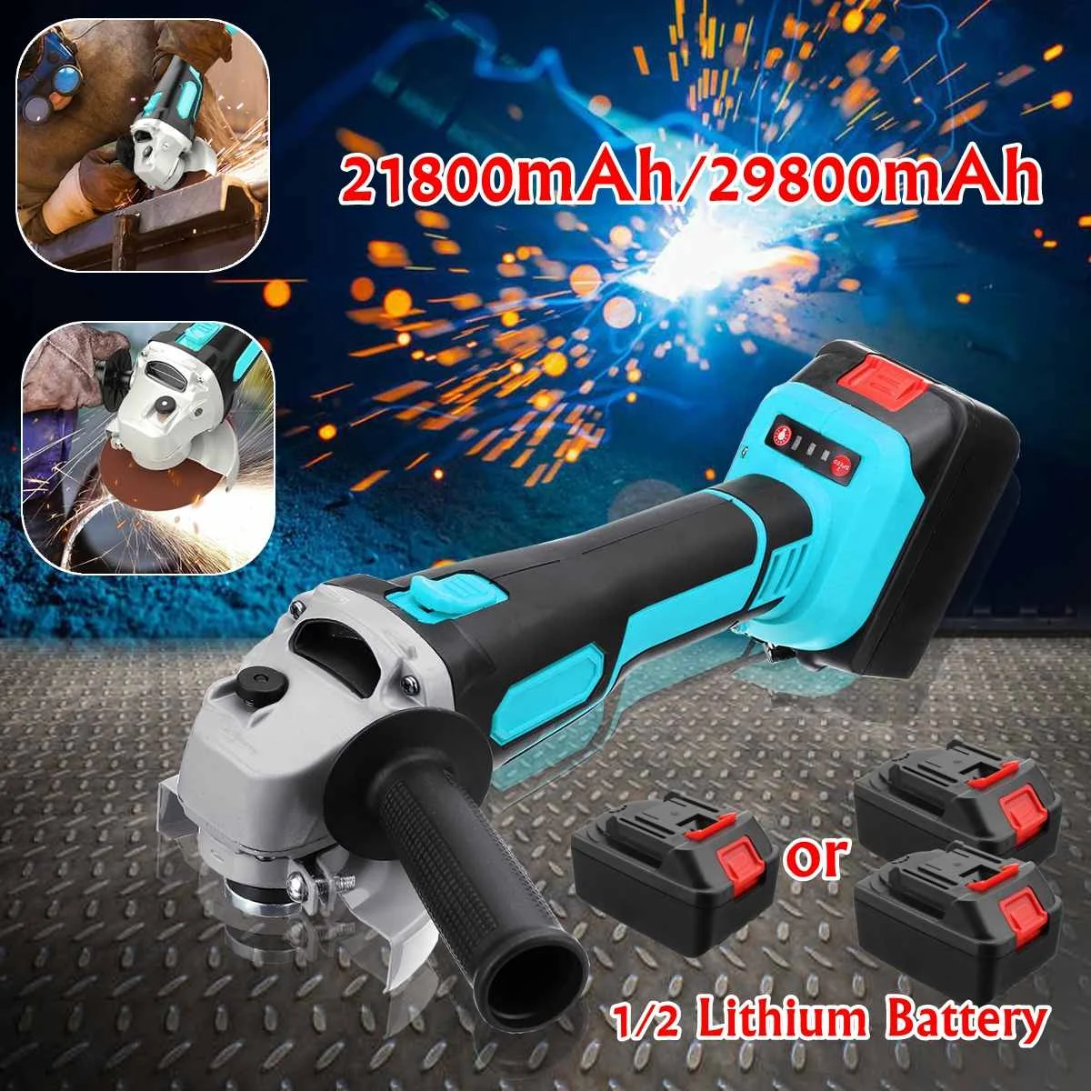 21800mah/29800mah Lithium Battery Electric Angle Grinder Electric Grinding Machine Cordless Polishing Machine Cutting Tool
21800mah/29800mah Lithium Battery Electric Angle Grinder Electric Grinding Machine Cordless Polishing Machine Cutting Tool