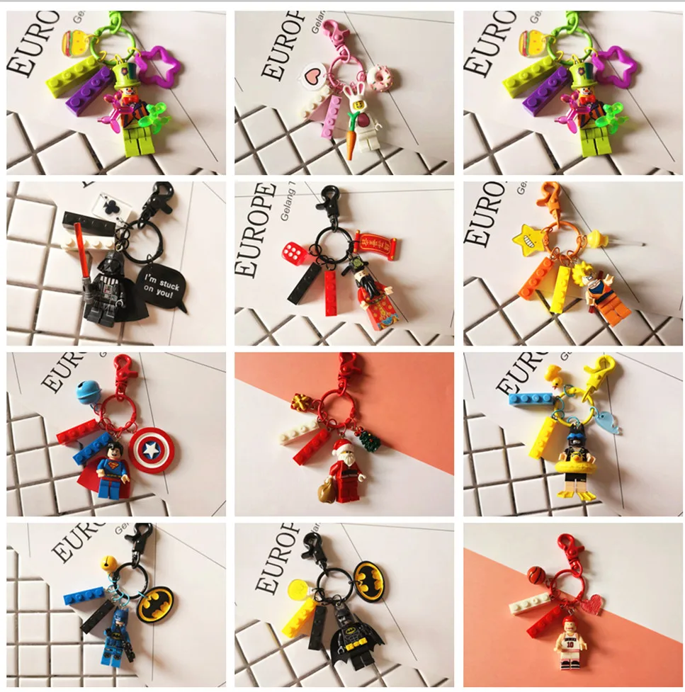 Marvel The Avengers Super Heroes Batman Clown Santa Keychain Clip Pendant Building Blocks Figures DIY Toys Compatible With Lego
Marvel The Avengers Super Heroes Batman Clown Santa Keychain Clip Pendant Building Blocks Figures DIY Toys Compatible With Lego