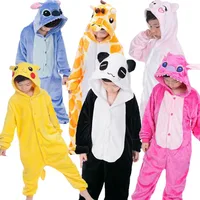 Kigurumi Onesie Kids Animal Panda Children Flannel Pajamas Cartoon Boys Girls Birthday Party Cosplay Pyjama Sleepwear 85-165cm image